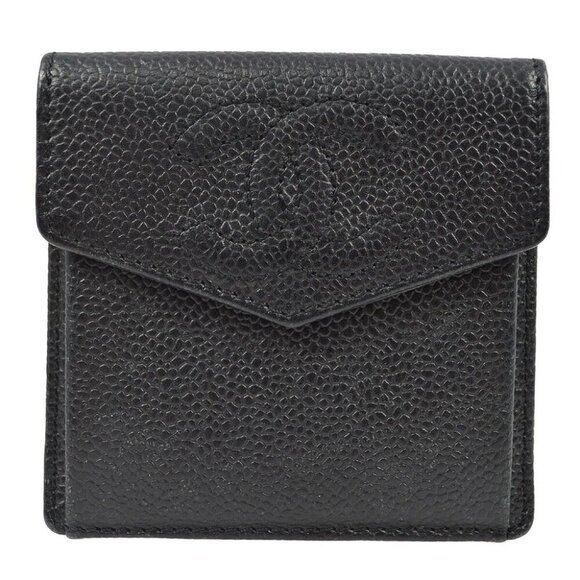 Chanel Black Caviar Coin Purse Wallet 161495 - Picture 1 of 7